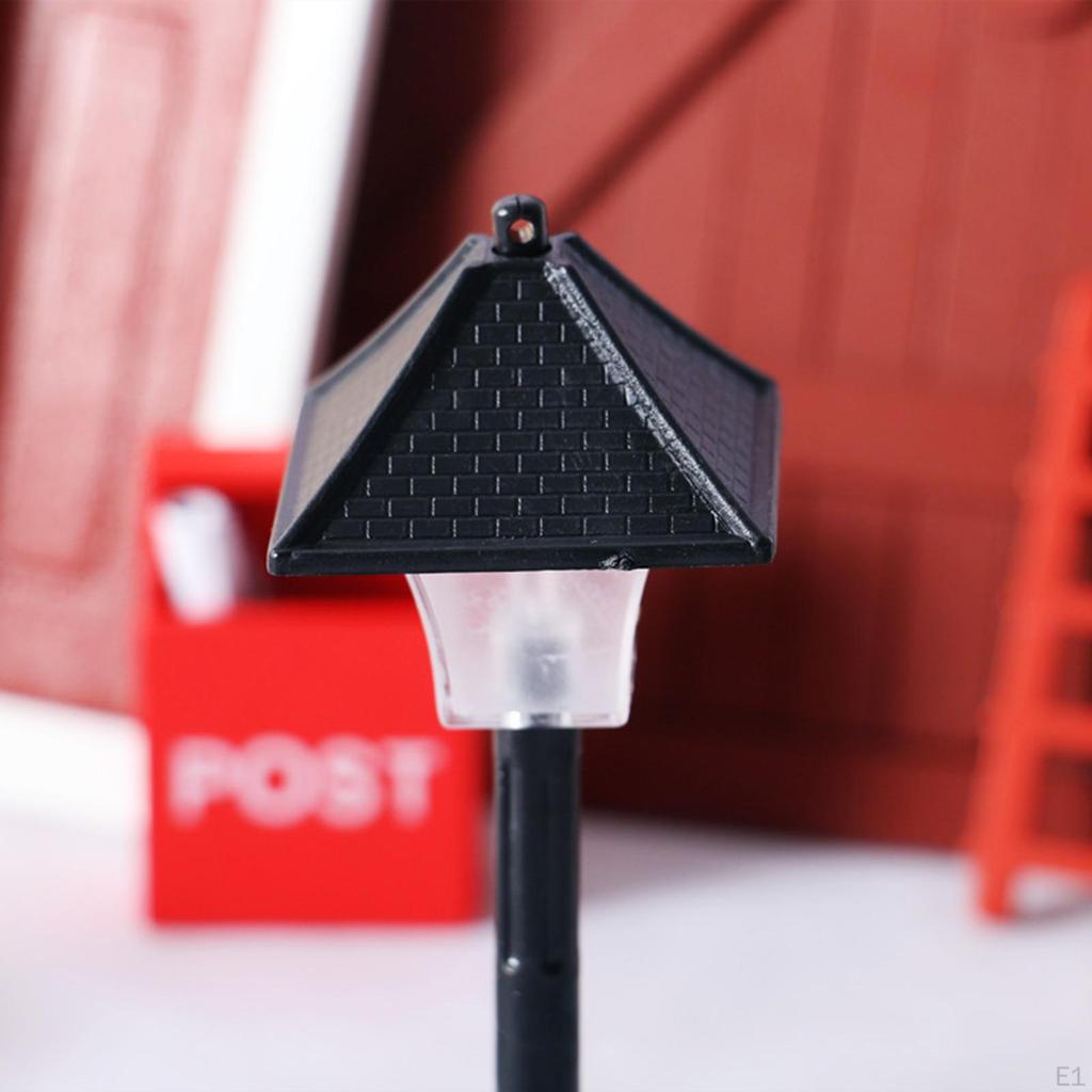 Dollhouse Miniature Lamp Post Furniture Model 1:12 Scale for Landscaping