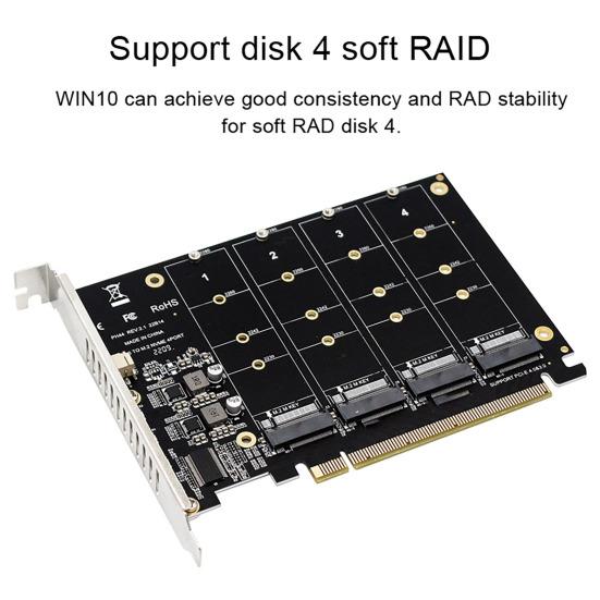 PH44 NVME 4-Disk PCIE Signal Split Array Card Array Card M.2 NVME SSD