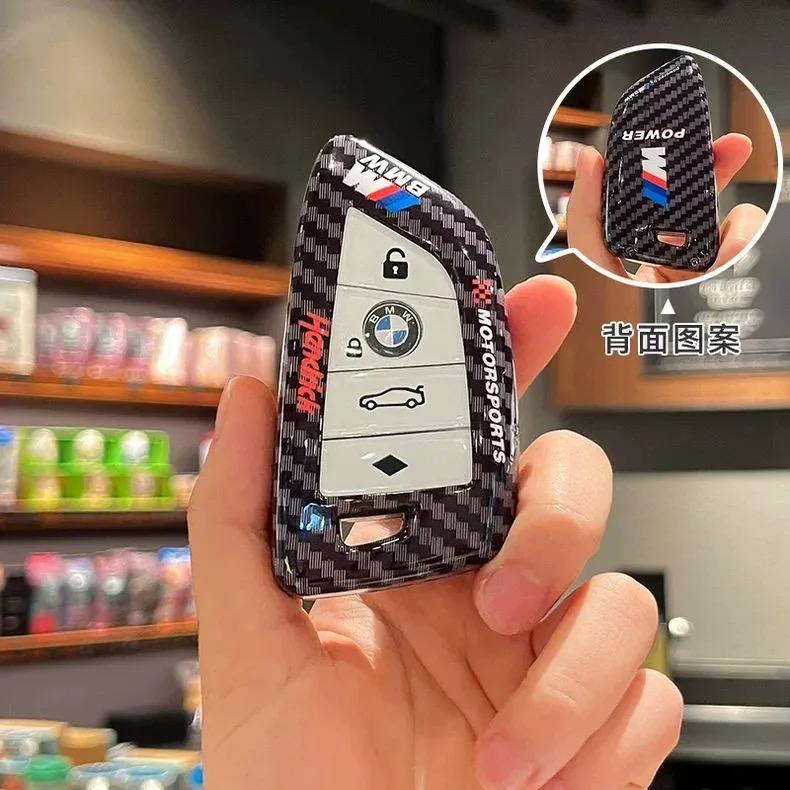Car Remote Key Case Cover For Bmw X1 X3 X5 X6 X7 1 3 5 6 7 Series G20 G30 G11 F15 F16 G01 G02 F48 Protector Shell Car stickers
