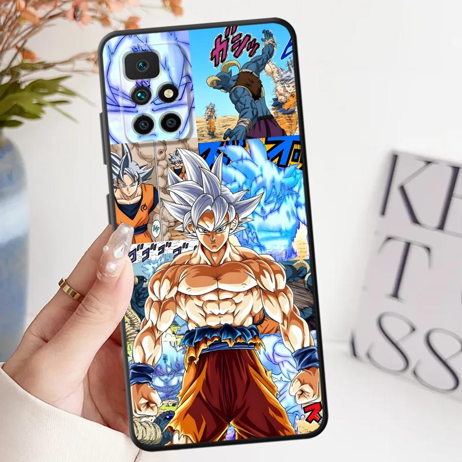 Black Soft Phone Cover Case for Xiaomi Redmi 13C A4 10 A3 12C A1 A2 Plus A5 9 14C K40 K80 Pro Canvas Art Walls Dragon Ball Goku