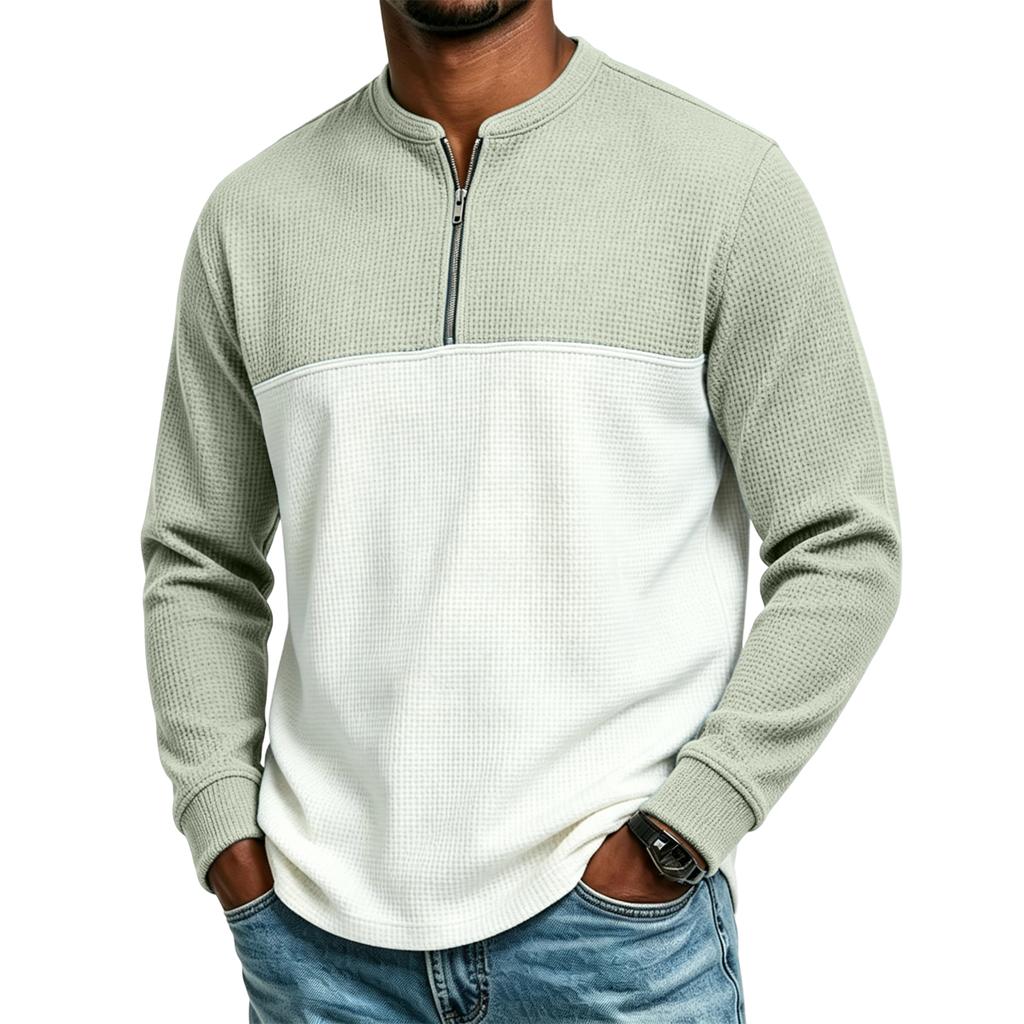 Men's Casual Knit Long Sleeve T-Shirt with, Everyday Pullover