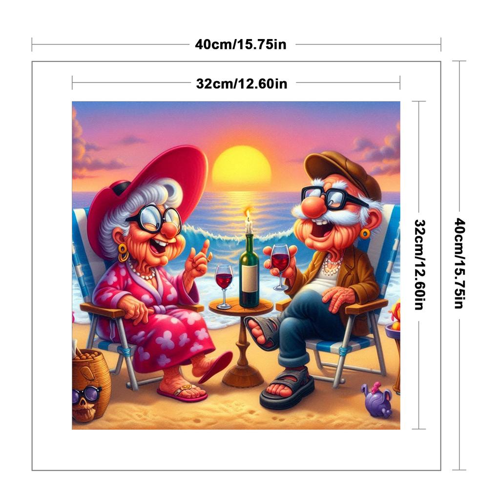 Character Full 11CT DIY Stamped Cross Stitch Kits 15.75x15.75in Printed Cross-Stitch Kits for Beginners Adults Home Decor
