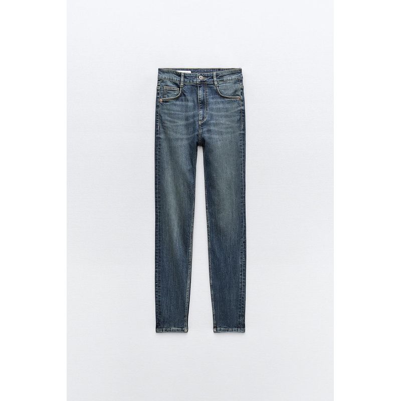 Za2024 Summer New Product Women's Clothes Elastic Close-Fitting Body Shaping High Waist Tappered Pencil Denim 3643050 807