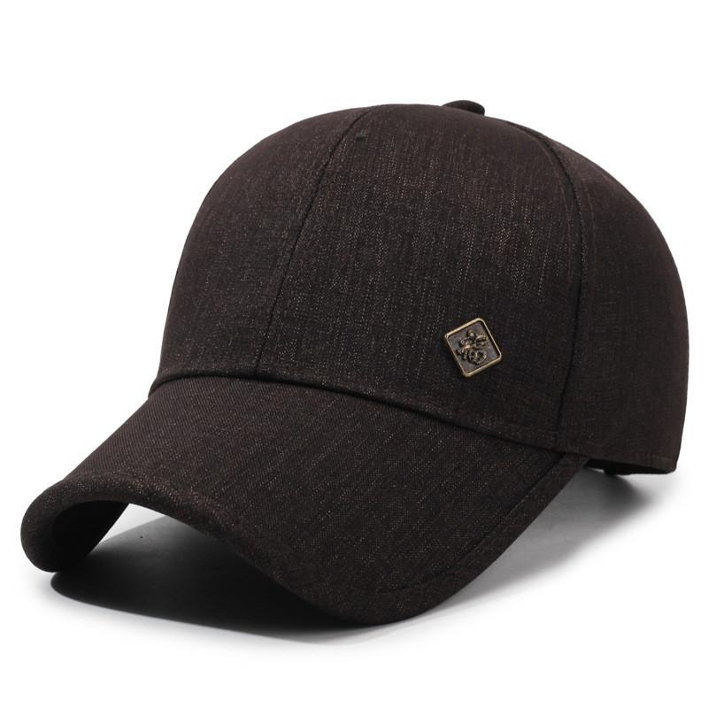 Polyester Baseball Cap For Middleaged Men With Sun Protection And Adjustable Fit For Spring And Fall