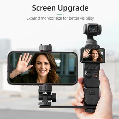 Phone Holder Fixed Bracket for DJI Osmo Pocket 3 Expansion Accessories Fill Light Tripod Clip with 1/4inch Screw