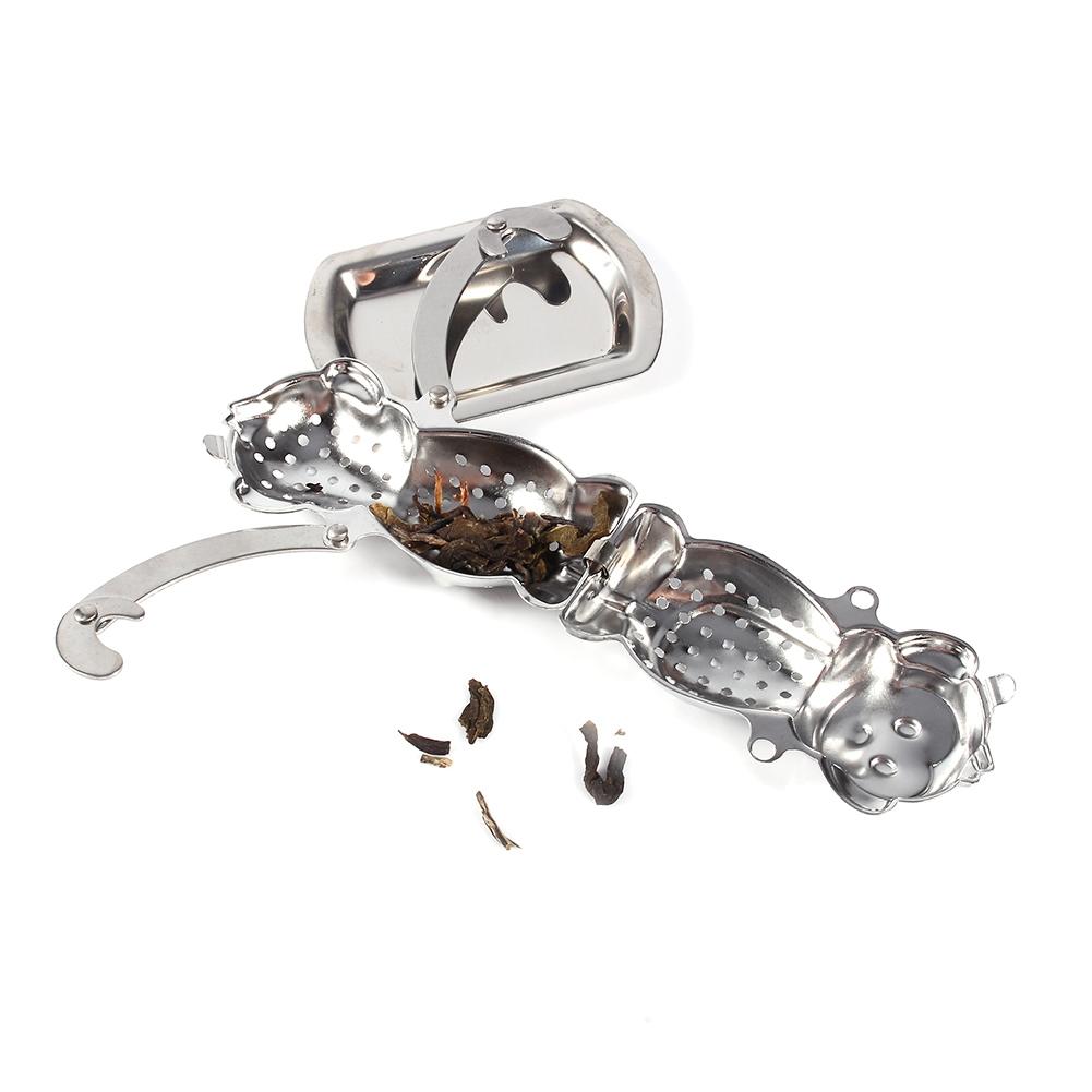 

Cute Stainless Steel Loose Tea Leaf Infuser Ball Strainer Filter Diffuser Herbal Spice Monkey