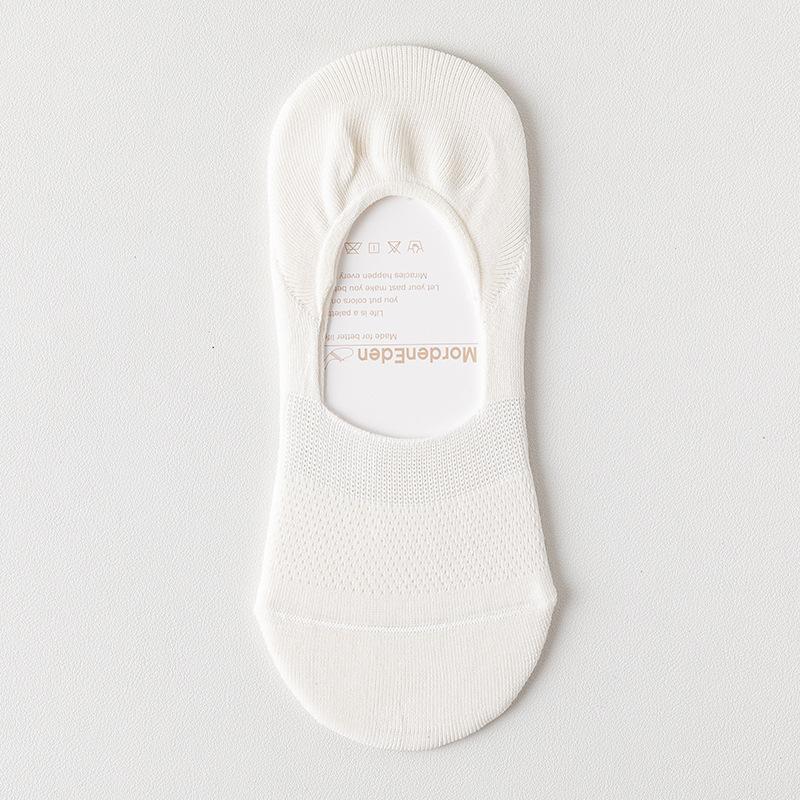 5 Pairs of Women's Spring and Summer Boneless Deodorant Absorbent Invisible Cotton Shallow Mouth Non Slip Socks