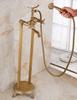 Brass Floor Standing Bathtub Shower Faucet Swivel Spout Bathroom shower faucet Mixers Taps Standing Bathtub Faucet