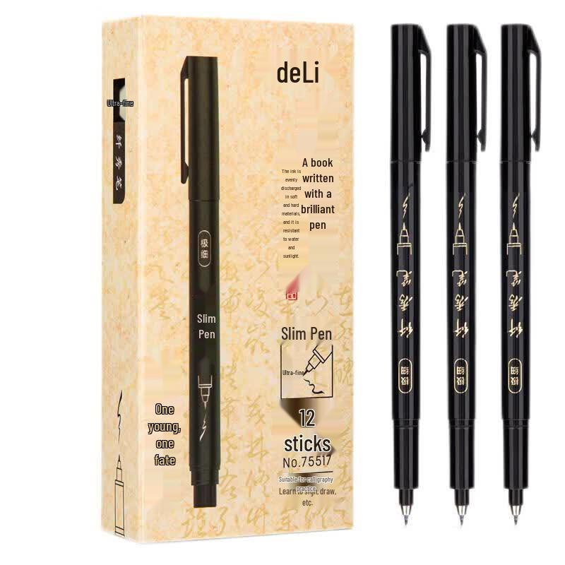 Deli 75517 Ultra-Fine Calligraphy Brush Pen