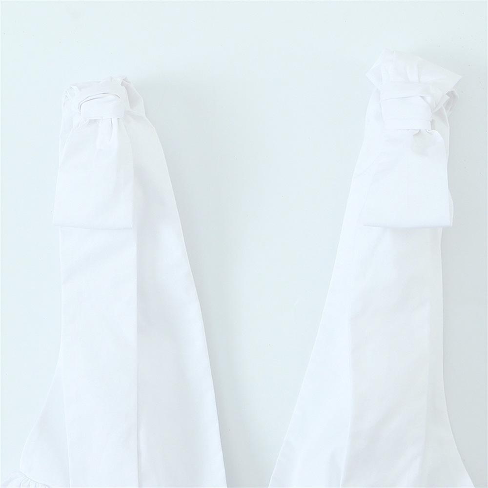 Spring 2025 Women's Backless V-Neck Poplin Top with Bow Detail