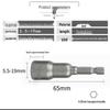 Magnetic Deep Hex Electric Wrench Drill Socket for Self-Tapping Screws