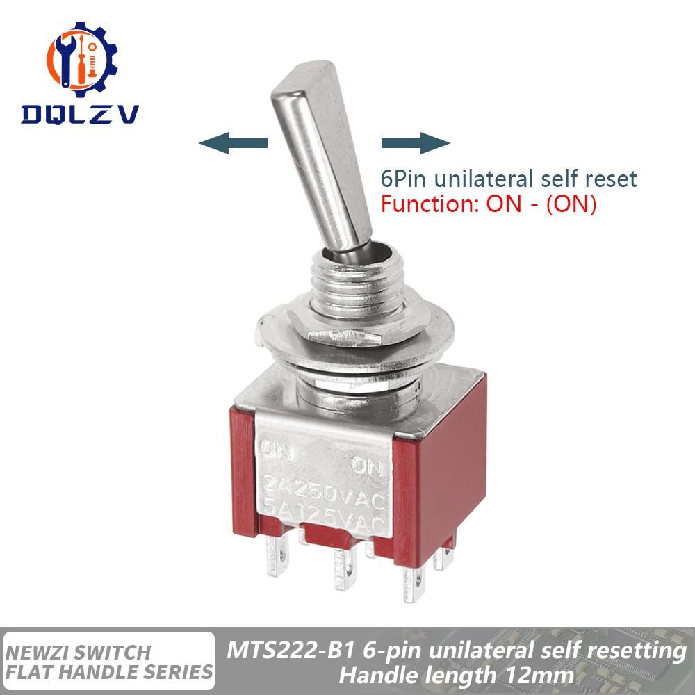 SH T80-T Series Flat Handle 6.35mm Panel Mount Mini Toggle Switch For RC Model Remote Controlller