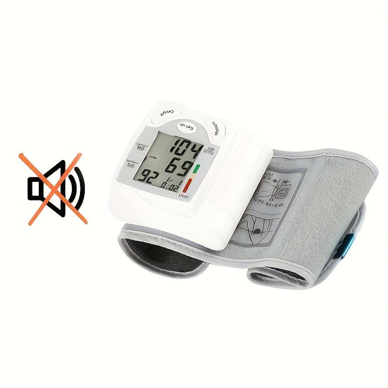 Monitor de Presión Arterial de Muñeca Automático con Pantalla LCD Grande - Brazalete Ajustable, Detección de Frecuencia de Pulso, Alerta de Latido Irregular