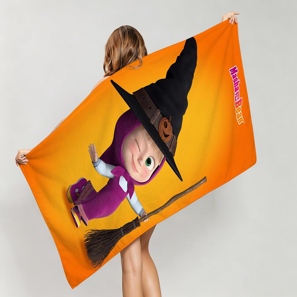 Cute M-Masha and the BearS Towel Five-Star Hotel Quality Eco-Friendly Ultra Soft Thick Towels & Beach Towels