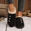 Women's Lazy Snowfield Boots Women's Winter New Fashion Baotou Fleece Warm Slippers Cotton Shoes