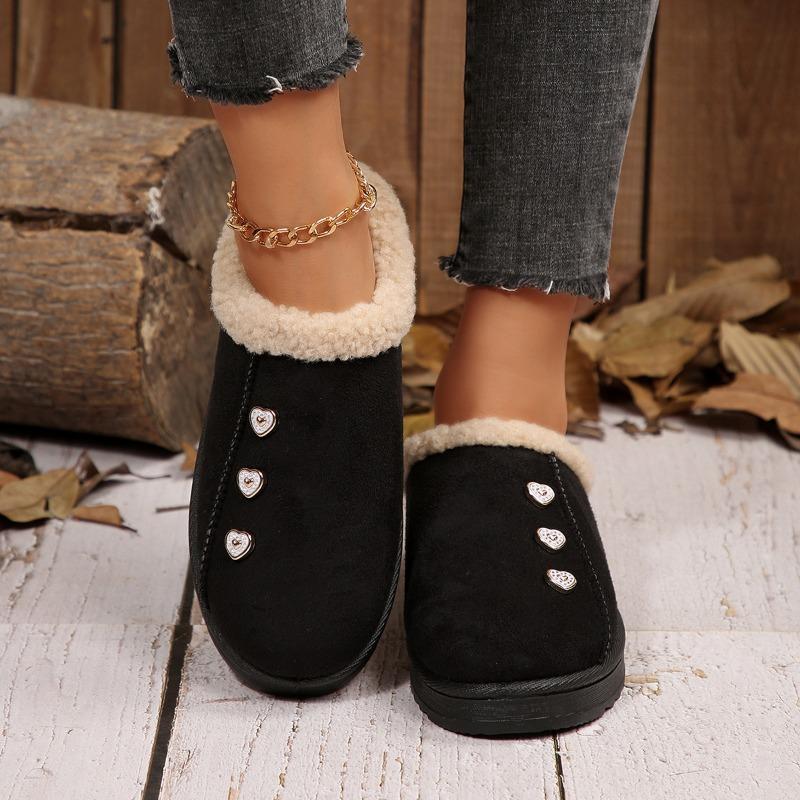 Women's Lazy Snowfield Boots Women's Winter New Fashion Baotou Fleece Warm Slippers Cotton Shoes