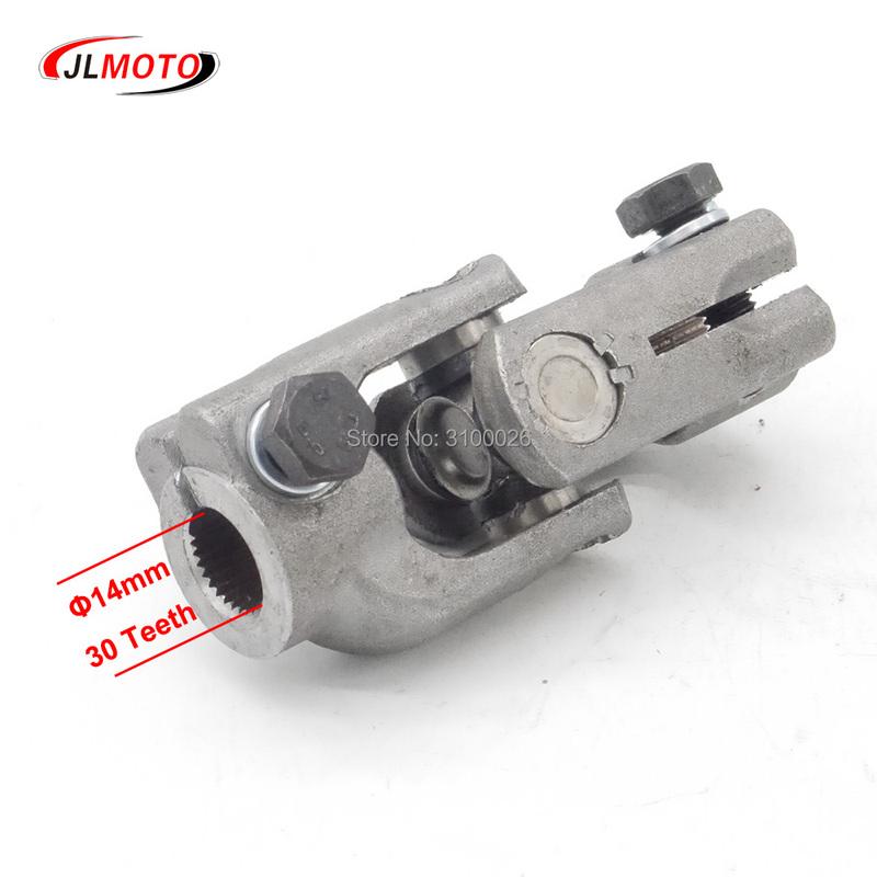 30T 14mm Double D Phosphating Universal Steering Ball U Joint Fit For ATV UTV Go Golf Cart Buggy Utility Terrain Vehicle Parts