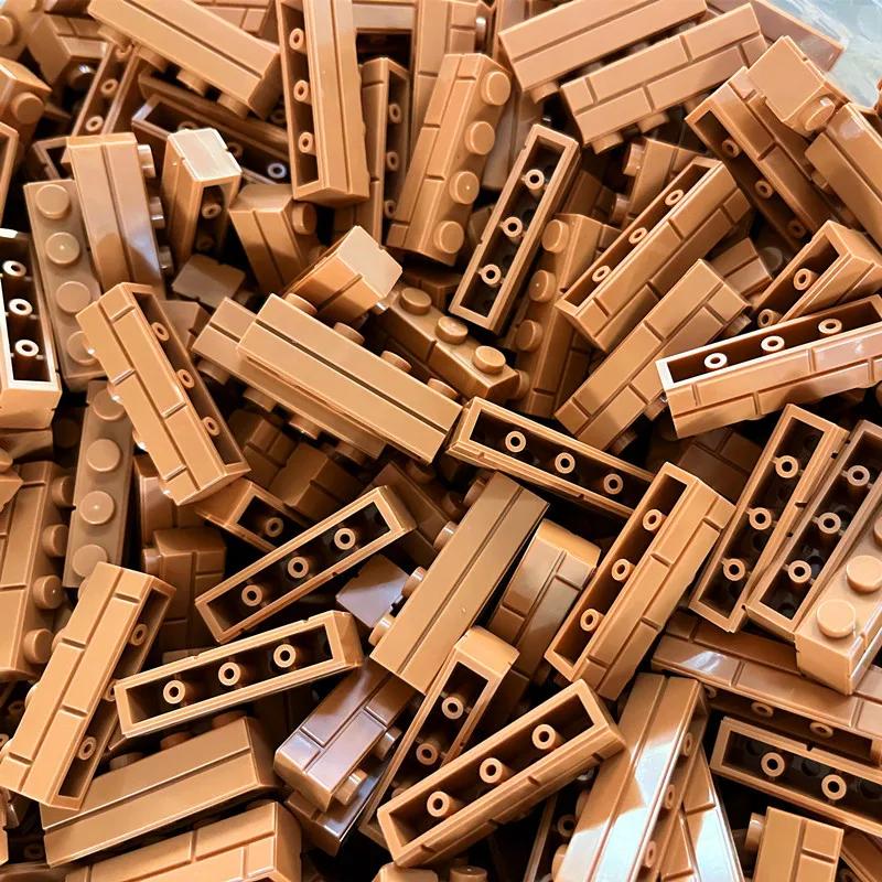 200pcs DIY Building Blocks Thick wall Figures Bricks 1x4 Dots Educational Creative Size Compatible With Brands Toys for Children
