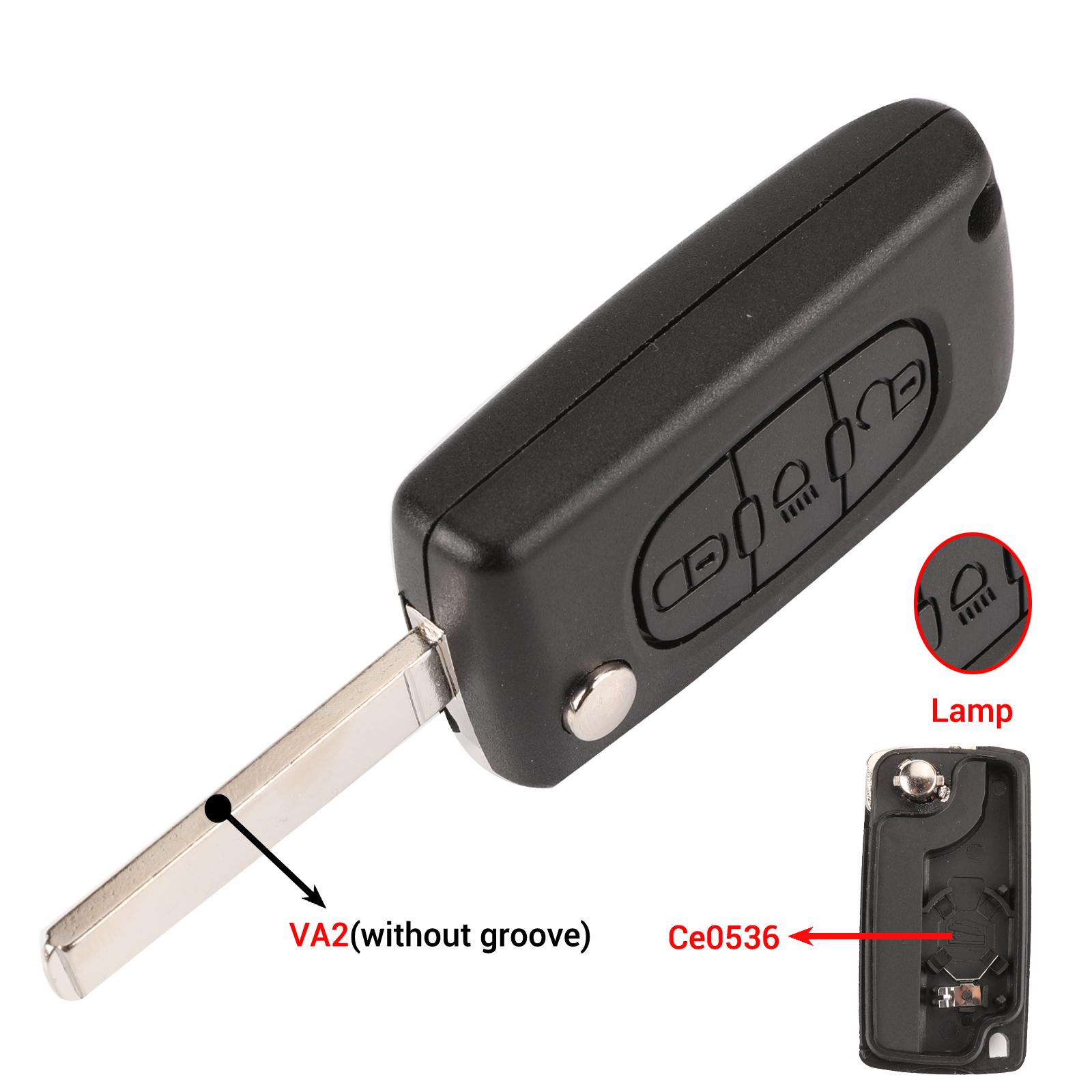 

jingyuqin 2/3 кнопки для Peugeot 207 307 308 407 607 807 для Citroen C2 C3 C4 C5 C6 чехол для автоматического дистанционного ключа Va2/Hu83 CE0523 CE0536