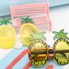 Pineapple Frame Party SunGlasses Protective PC Lens Eye Glasses For Vacation Outfit Music Festival Photography Eyewear