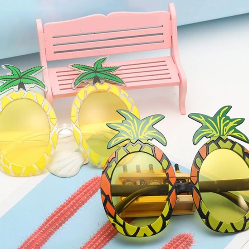 Pineapple Frame Party SunGlasses Protective PC Lens Eye Glasses For Vacation Outfit Music Festival Photography Eyewear