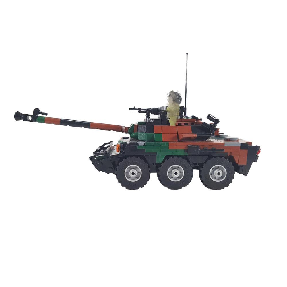 Military Vehicles Tank Sets Army Model Building Blocks Brick Kids Toys Classic World War SWAT MOC110138 DIY II WW2 6 STEM Model Kit 3D Interlocking