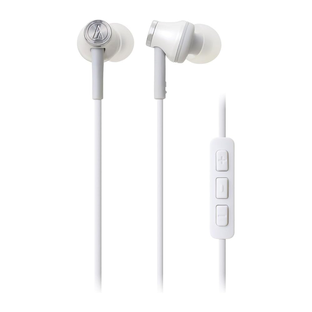 Audio-Technica ATH-CK330i WH In-Ear Headphones with Microphone for iPod/iPhone/iPad (White)