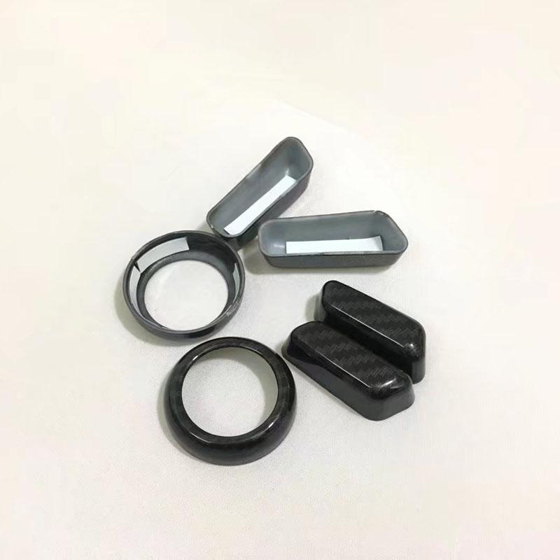 6pcs Fit For Polestar 2 2022 2023 2024 Accessories ABS Carbon Seat Position Switch Button Cover Car Trim