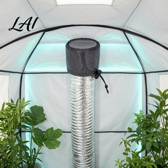 Air Duct Protection Guard 2Pcs Grow Tent Vent Covers 4"/6"/8" Filter Cover Greenhouse Inlet Screen with Drawstring Fine Mesh Covers for Plant