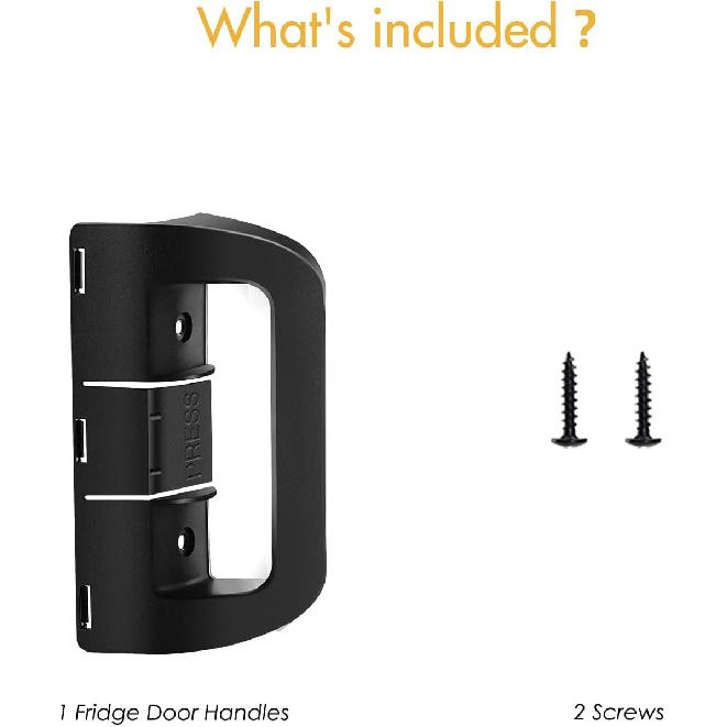 RV Refrigerator Door Latch, Camper Refrigerator #3851174023 Replacement Handle Compatible With Dometic Fridge DM2652, RM2652, RM2852, Black Door