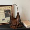 Tote Bag Vintage Tassel Shoulder Bag Women Commuter Large Capacity Bag