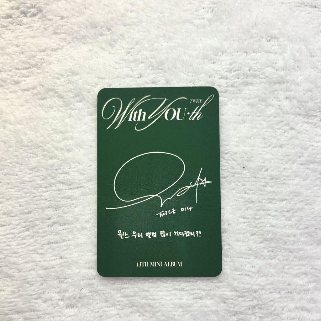 [USED] TWICE Mina With Youth Trading Card Nemo Special Trading Card