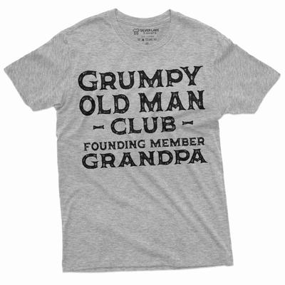 Men's Grumpy Old Man Club Grandpa T-shirt Funny Gift Papa Grandfather Pops Shirt