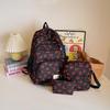 Mädchenhafter Blumen-Schleifen-Rucksack-Set - Schulrucksack im koreanischen Stil für Schüler
