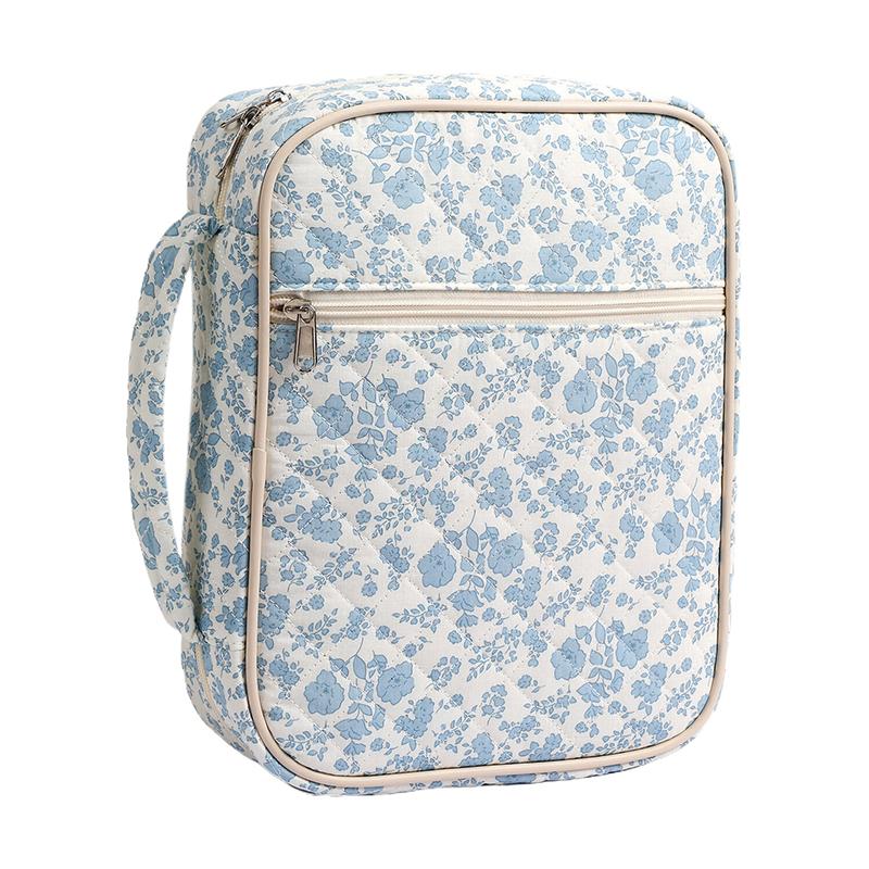 

Большой чехол для Библии для женщин, стеганая сумка для Библии, цветочные сумки для хранения Библии с карманом на молнии и ручкой, принадлежности для изучения Библии