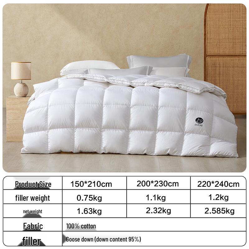 Boya Home Textiles A-Class Antibacterial 95% White Goose Down Duvet
