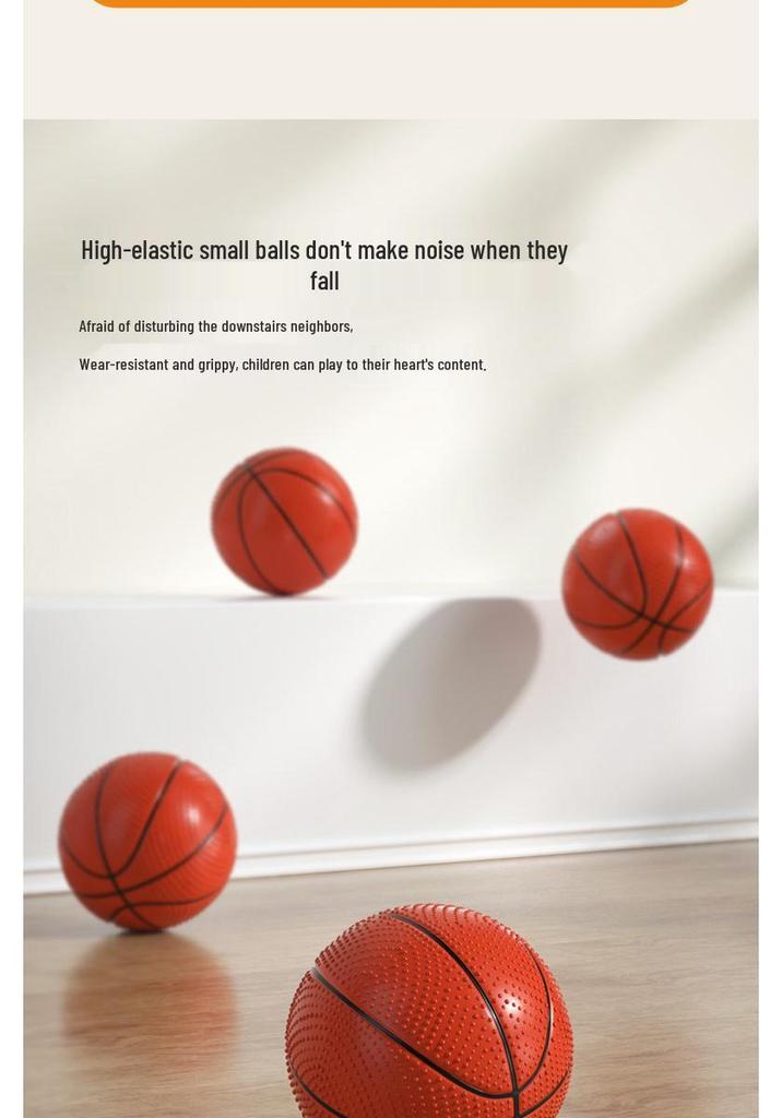 Kids' No-Drill Indoor Basketball Hoop with Suction Cup for Silent Play