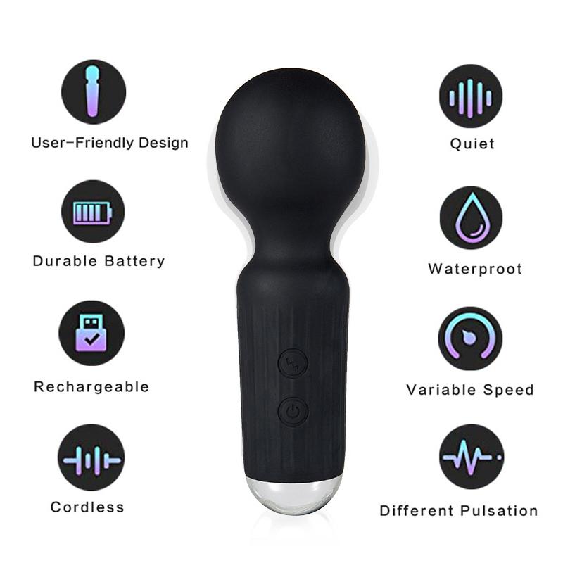 Mini Vibrators Female Masturbator Portable Silicone Vibrating Stick G Spot Massager Magic Wand AV Vibrator Sex Toys for Women