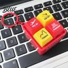 Metal Ring Aviation Gadget 1/2Pcs Keychain Pendant Warning Sound Simulator Key Chain with 4 Authentic Cockpit Tactile Click Stress Reliever