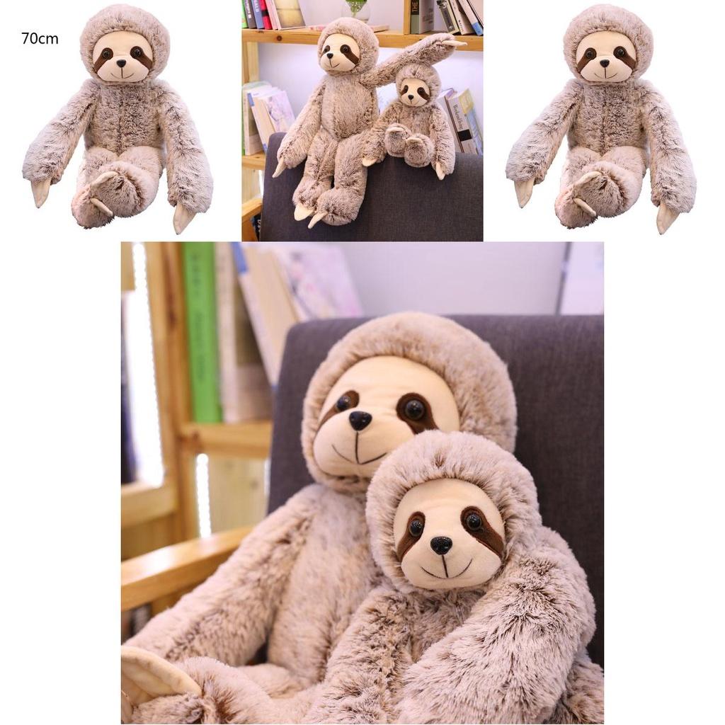 Adorable 50/70cm Sloth Plush Stuffed Toy Animal Soft Doll Perfect For Kids Gifts