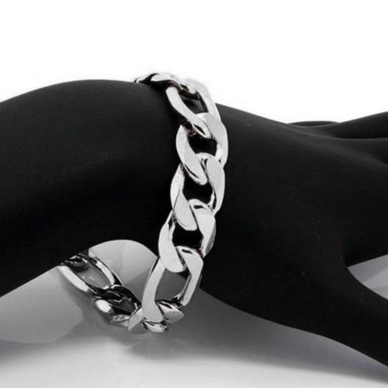 Men Bracelet Chain Hip Hop Jewelry Electroplating Bright Luster Bangle Birthday Gifts