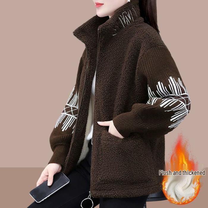 

Stylish Double-Sided Coral Fleece Alpaca Wool Hoodie Jacket for Autumn/Winter 5XL (approx. 85-100 kg)