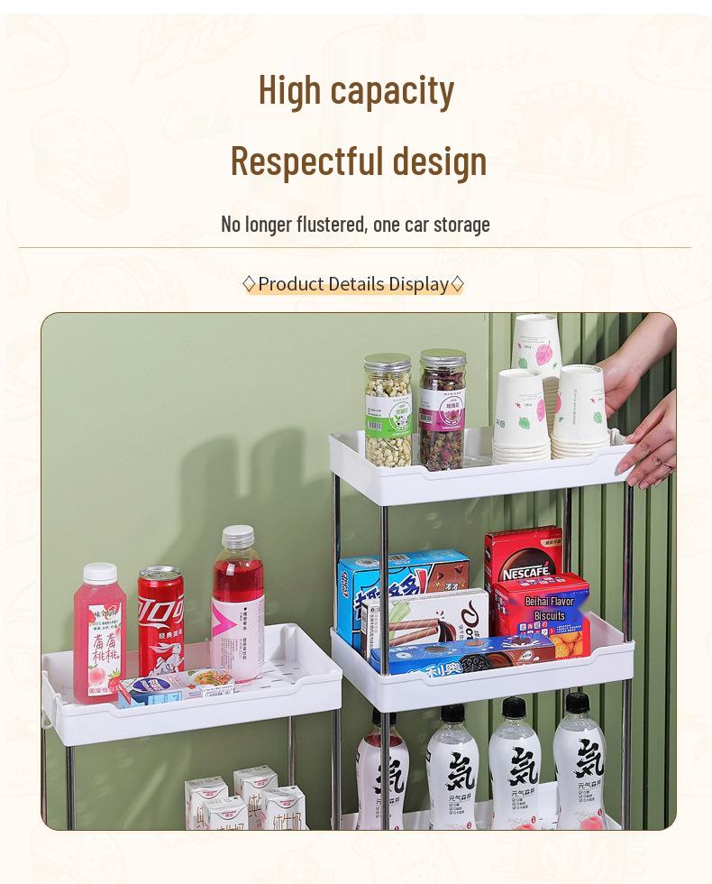 Compact Multi-Tier Storage Rack for Kitchen, Bathroom, and Living Room