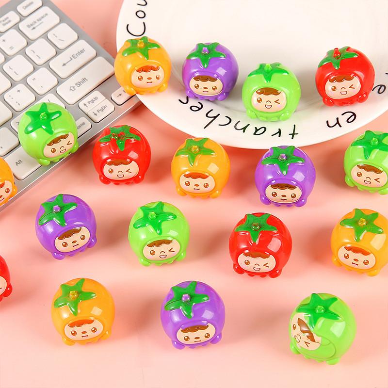 Creative Tomato Cartoon Design Mini Inertia Children Toy Car Entertainment For