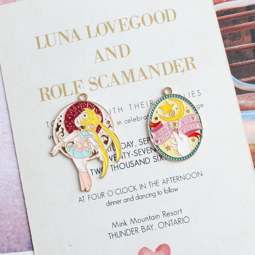 Korean Style K Gold Enamel Cardcaptor Sakura Charms & Pendants
