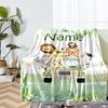 Custom Name Animals Theme Printed Blanket - Perfect for Couch, Bed, Travel & Outdoor Use | Machine Washable, Cozy & Durable.