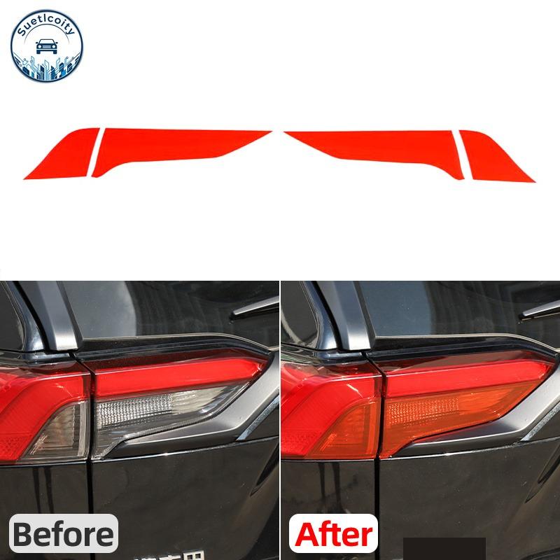 Exterior Car Accessories For Toyota RAV4 -2024 PVC Black Car Rear Tail Headlights Light Film Sticker