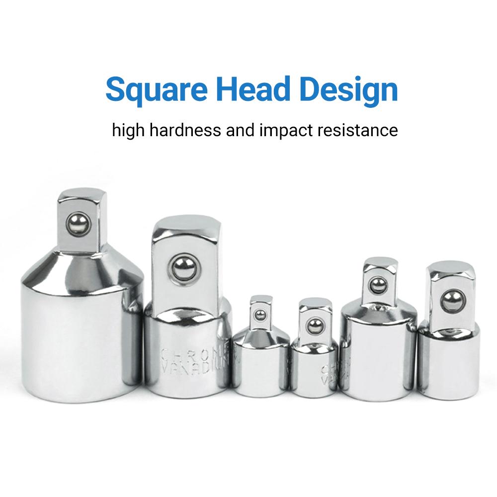 6Pcs Set Conversion Sleeve Impact Socket Converter Universal Joint Socket Adapter Impact Driver