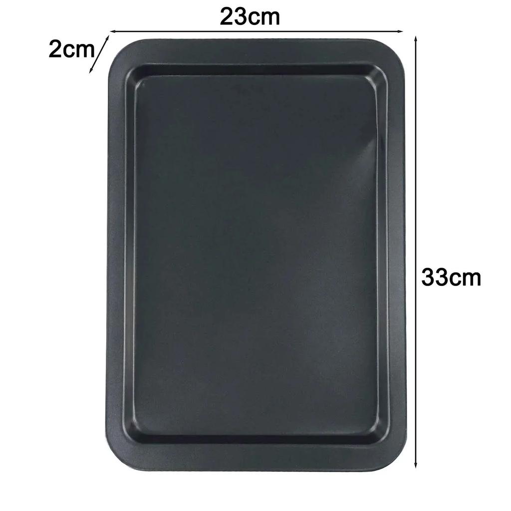 For Baking Bread Easy Clean Baking Tray Bread Cake Baking Tray Oven Use Color Black Rectangular Uniform Heat Distribution