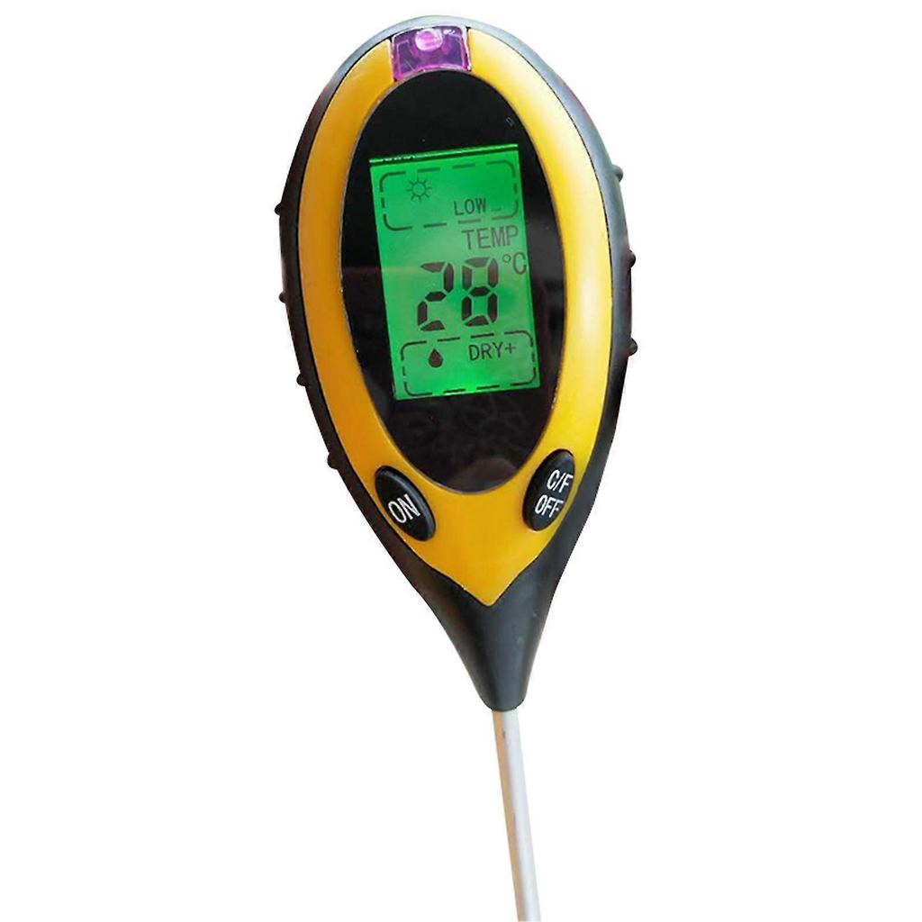 4-in-1 Soil Tester: Moisture, Light, pH & Temperature Meter
